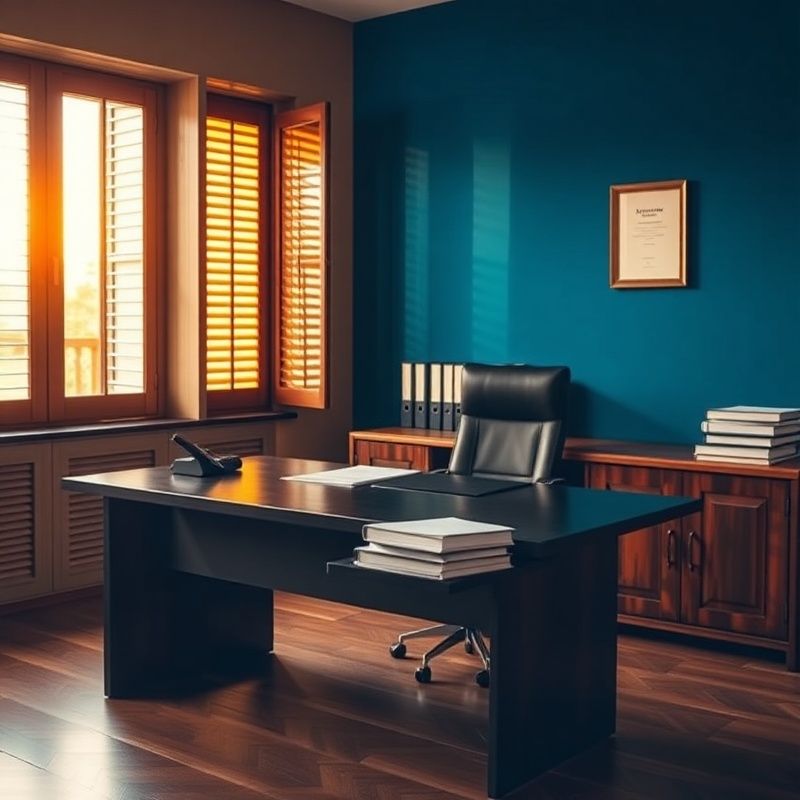 Interior de birou notarial modern din România